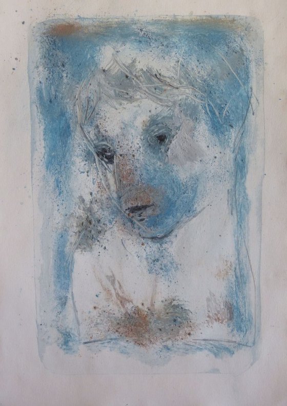 Portrait 18C17, mixed media 41x29 cm