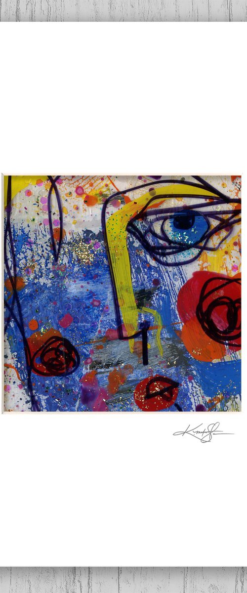 Mixed Media Funky Face 24 by Kathy Morton Stanion