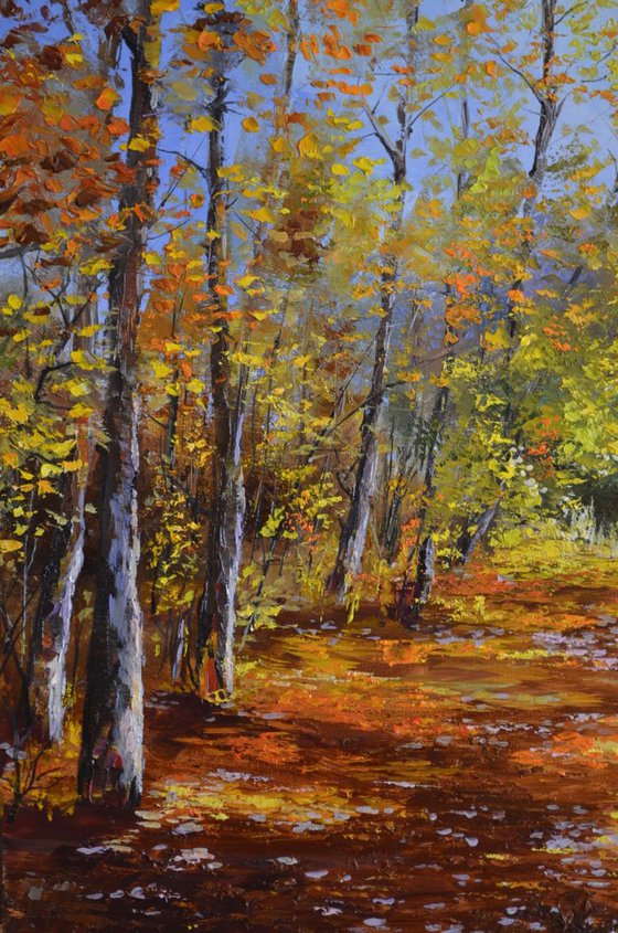 ORIGINAL OIL PAINTING "GOLDEN AUTUMN"