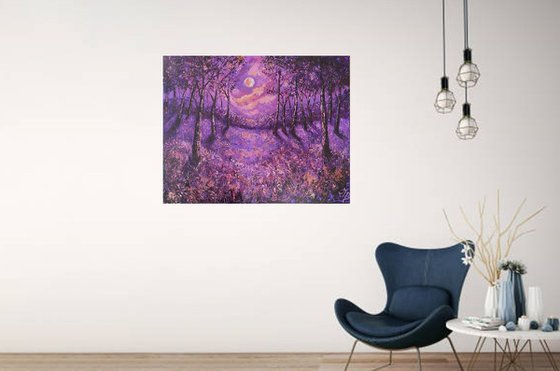 landscape painting -winter Sun