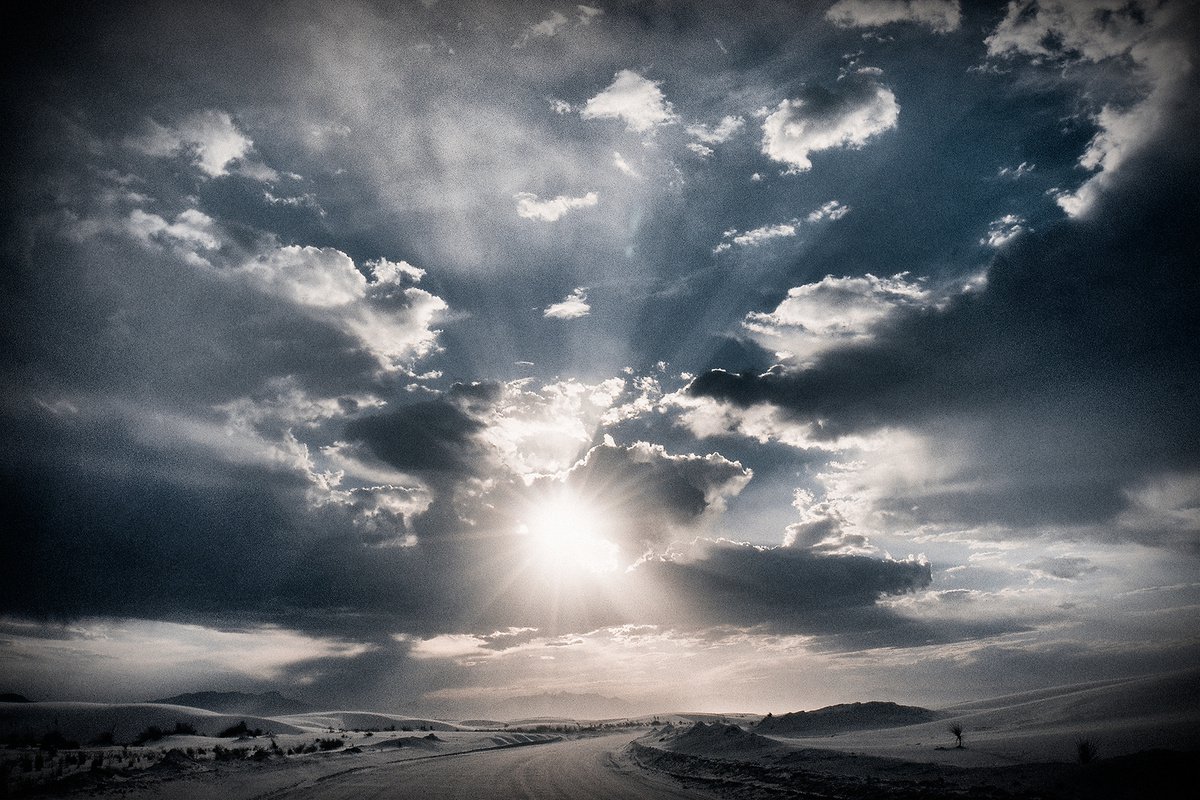 Monsoon Clouds, White Sands by Heike Bohnstengel