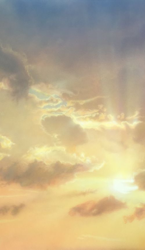Golden Sunset (172 x 122cm) by David Tracey