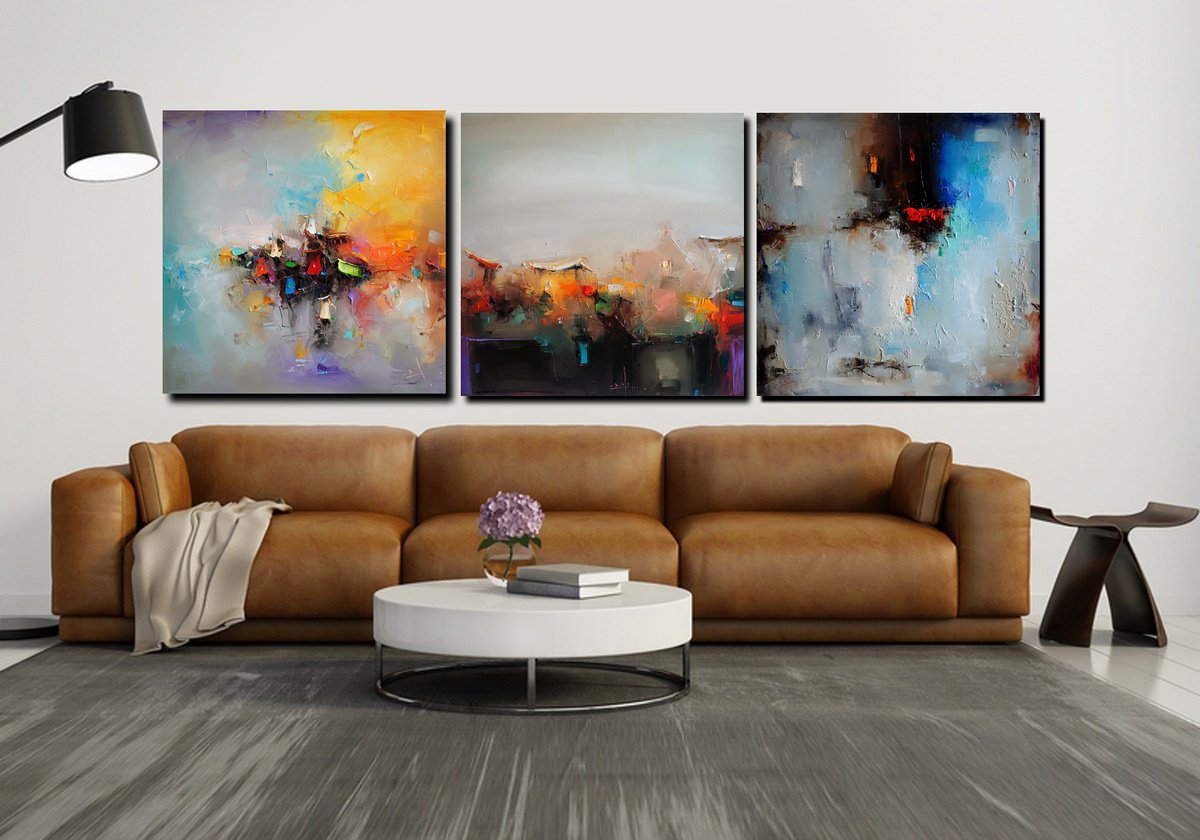 Expressive Oil Painting , Fusion By Stanislav Lazarov, 118 X 39, Artwork For Sale On Artfinder