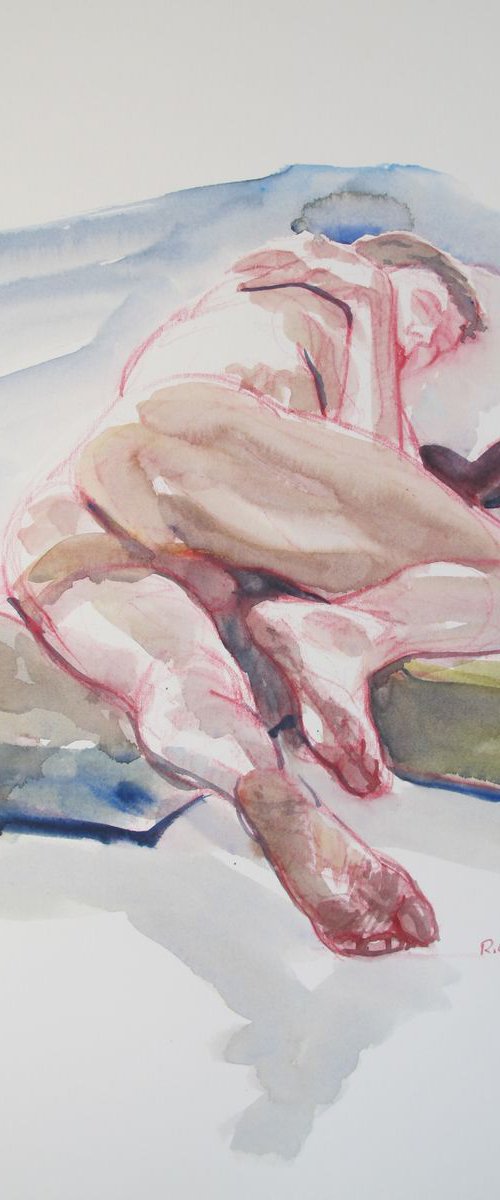 Reclining male nude by Rory O’Neill