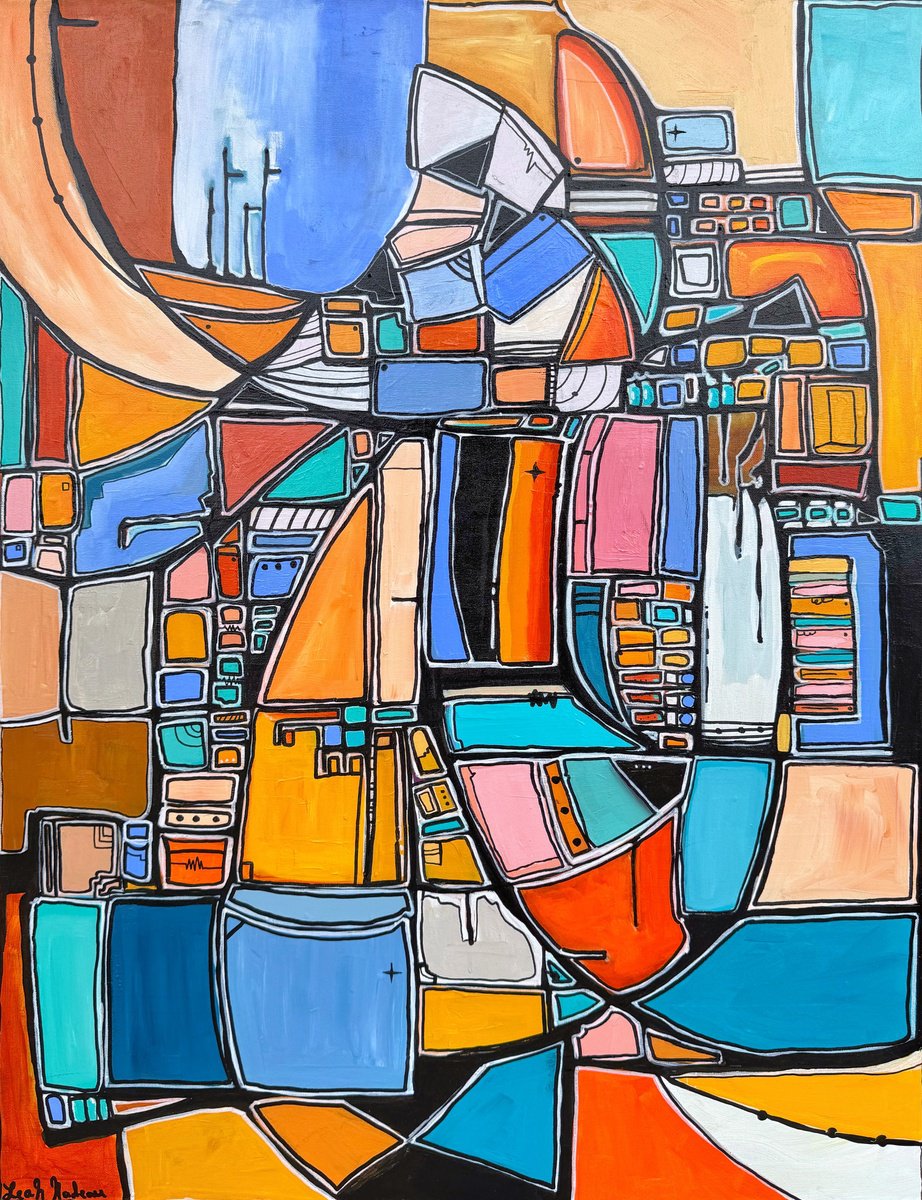 Caravel On The Horizon By Leah Nadeau, 30 X 40, Artwork For Sale On Artfinder