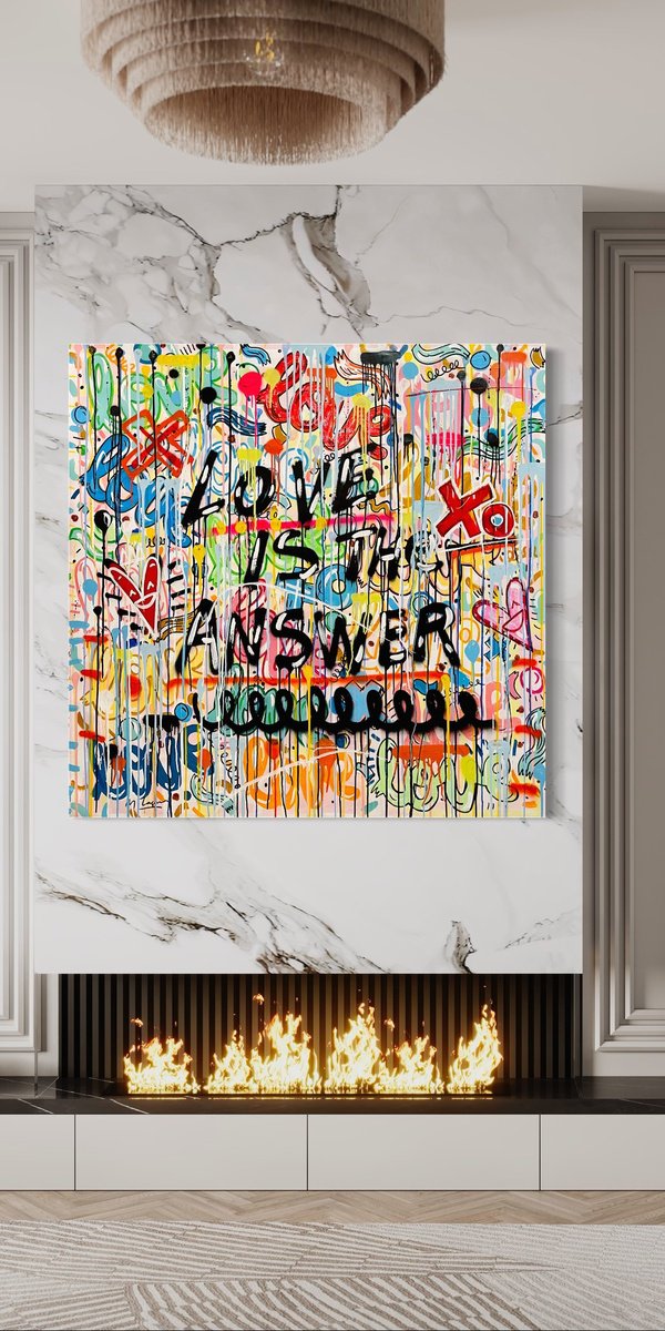 The Answer (140x140cm) by Mercedes Lagunas