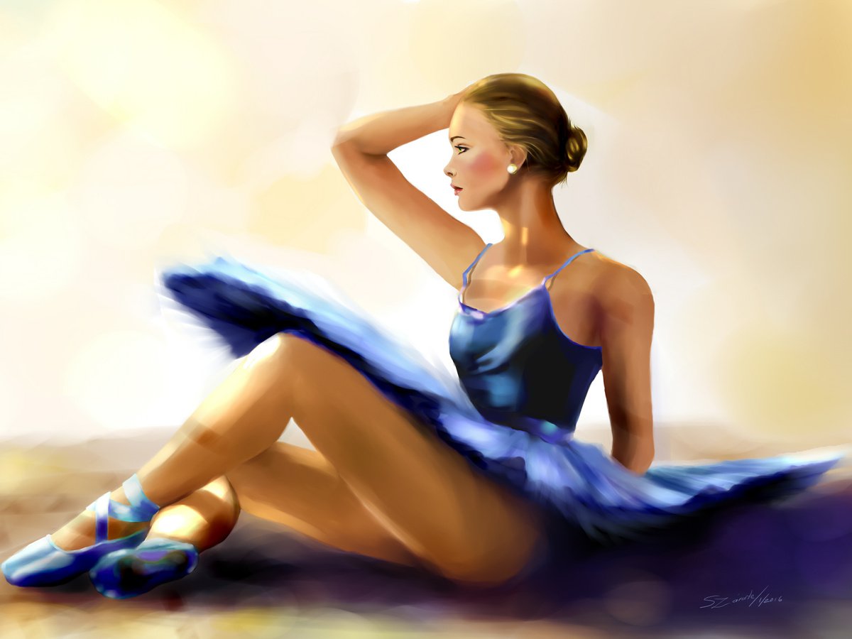Ballerina in Blue by Susana Zarate