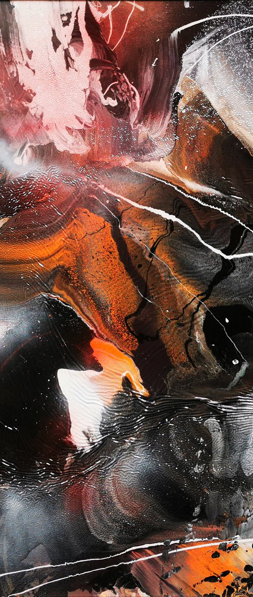 Coffee with milk and lost rays of light beautiful abstract masterpiece by O Kloska by Kloska Ovidiu