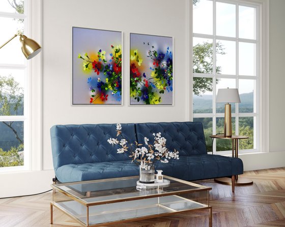 Where Colors Meet - Diptych