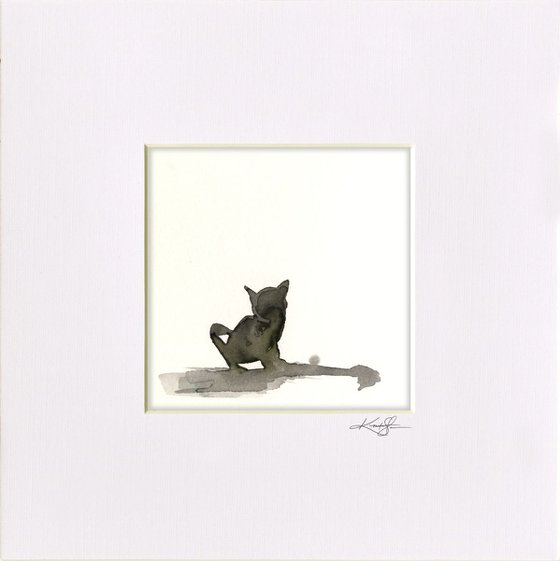 I Love Cats 5 - Kitten Minimalist Watercolor by Kathy Morton Stanion