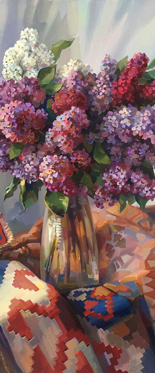 Lilacs on carpets by Meruzhan Khachatryan