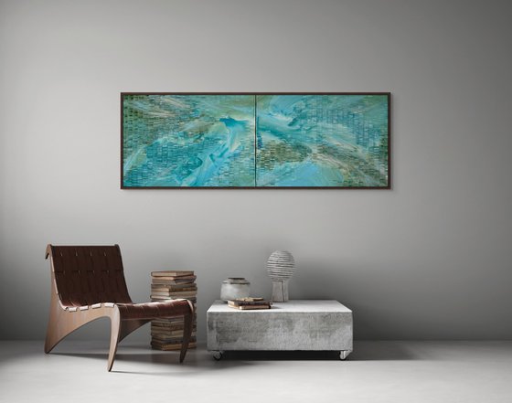 “Floating water” Diptych