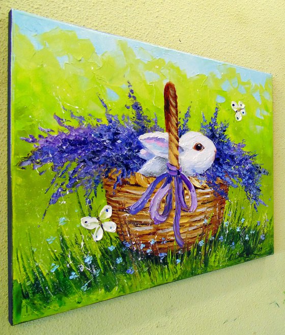 Rabbit in lavender