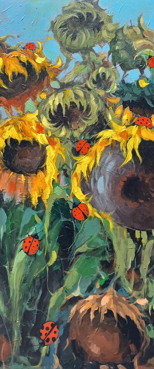 Sunflowers and Ladybugs by Davit Arstamyan