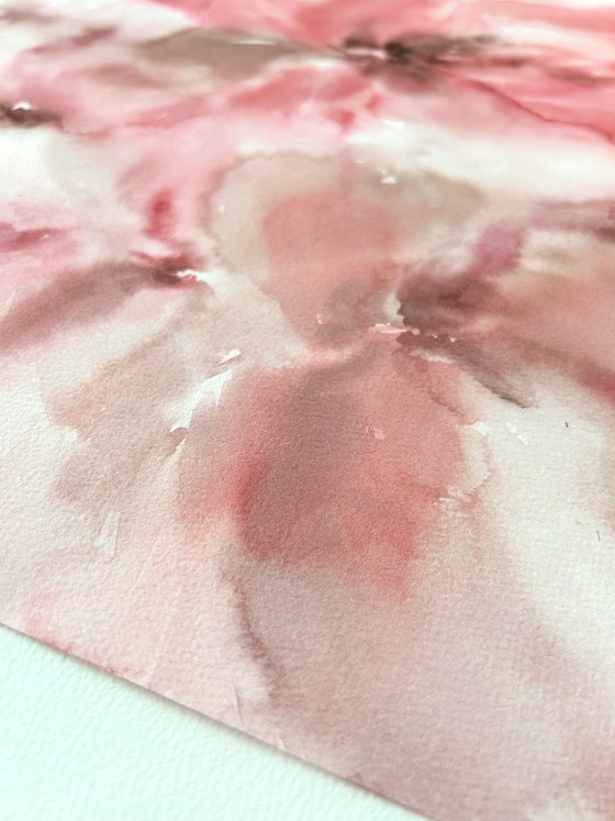 Pink abstract flowers