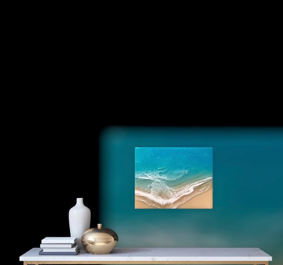 White Sand Beach Warm Touch Ocean Painting