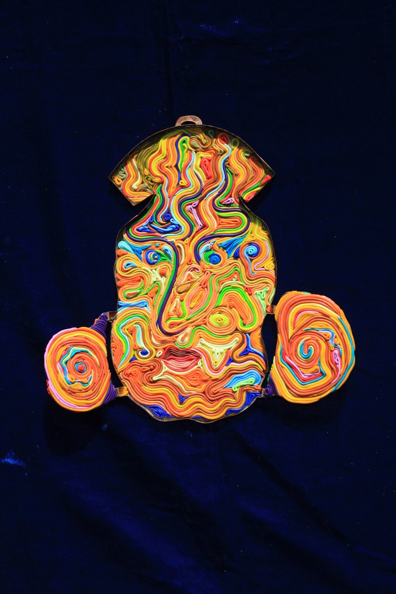 Abstract Sculpture By Tanbelia, 12 X 12", Goddess Zhyva, Original Artwork