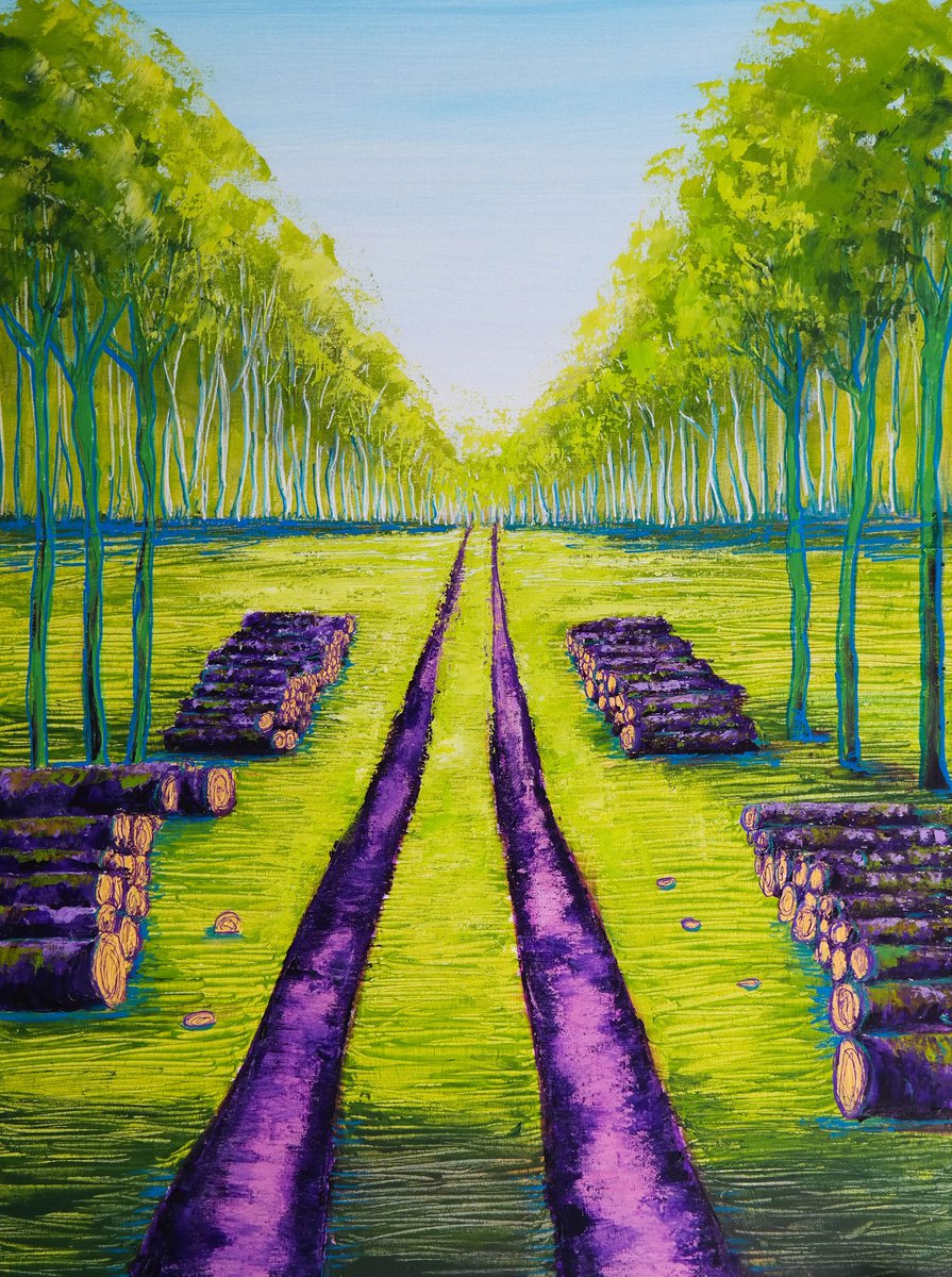 The woods (Hockney inspired)- Fields and Colors Series by Danijela Dan