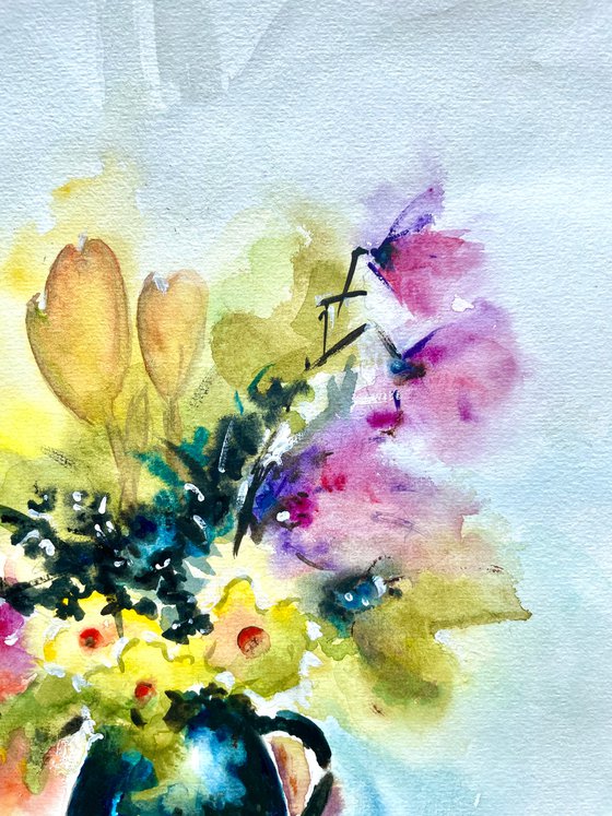 Floral Dance - Watercolour Study- Pooja Verma