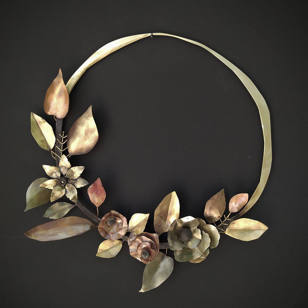 Impressionistic Botanical Bronze Sculpture By Anna Andreadi, 16 X 14, Lake Of Songs, Original Artwork