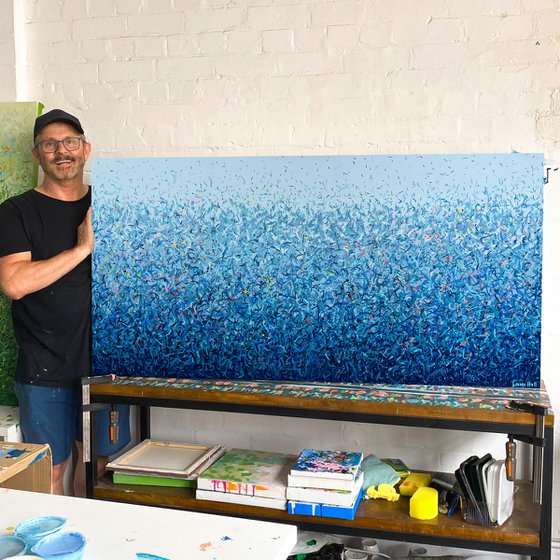 Bondi Water Dance - 152 x 76cm acrylic on canvas