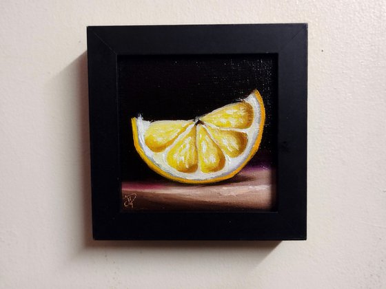 Little lemon slice #4 still life