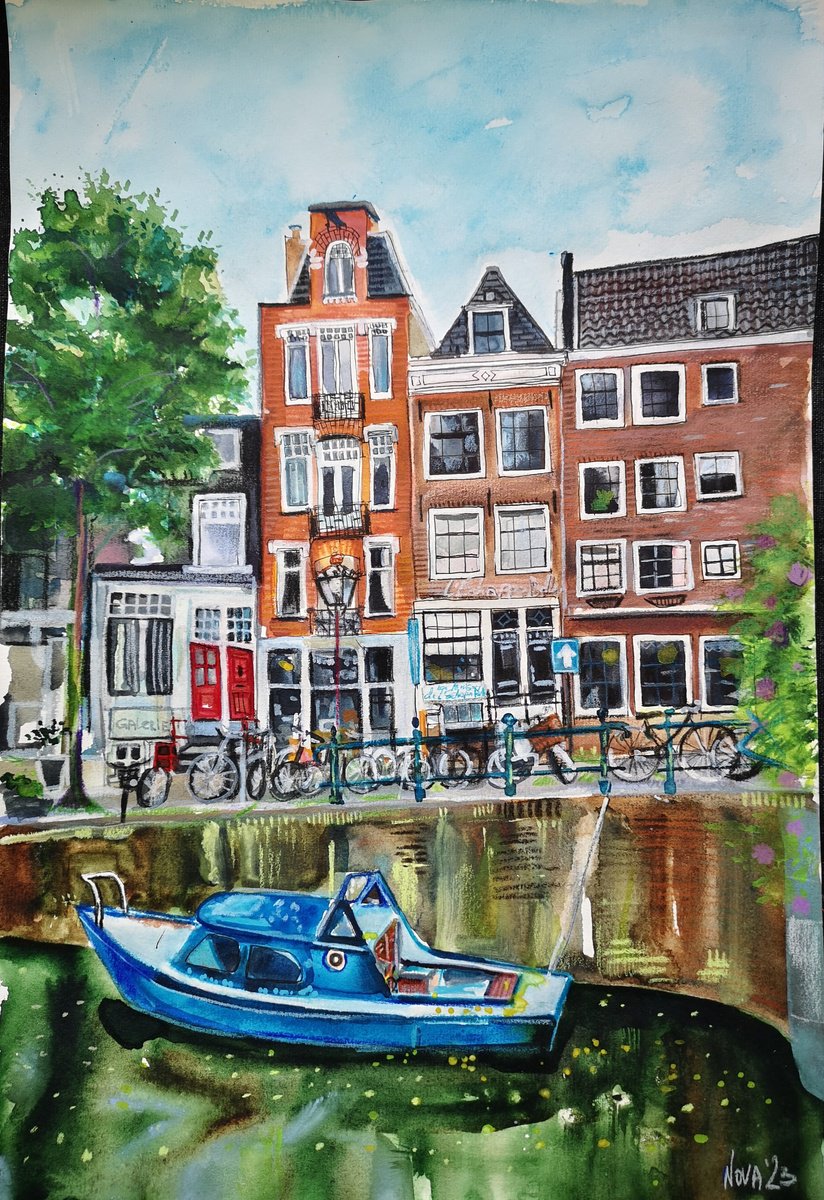 Amsterdam By Jelena Nova, 10 X 15, Artwork For Sale On Artfinder