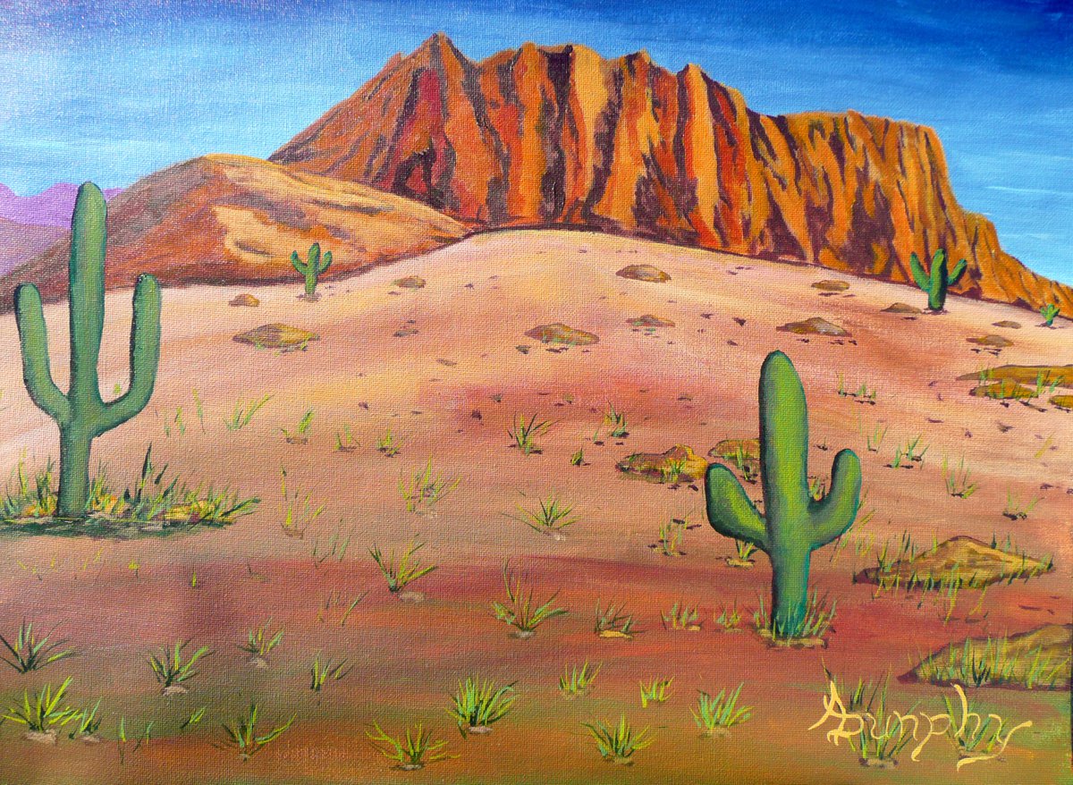 desert scene painting