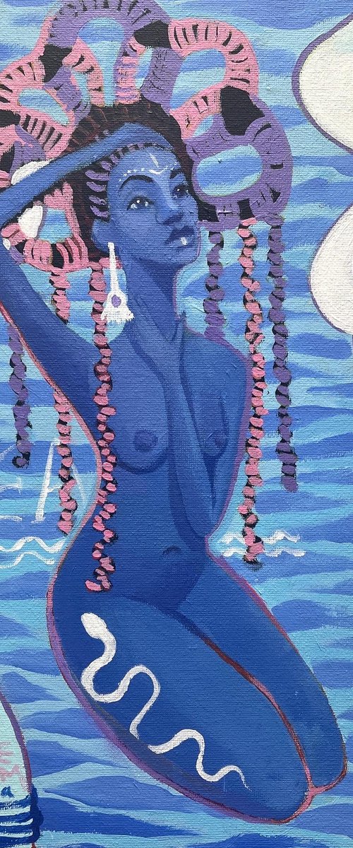 Medusa. Acrylic painting on canvas, 11 x 14 in by Daria Borisova