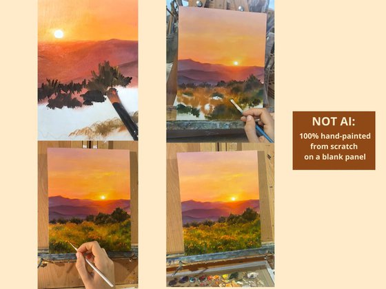 California golden hour landscape
