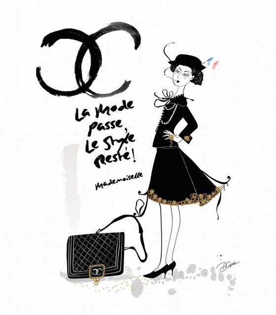 Coco Chanel Drawing by Artemisia