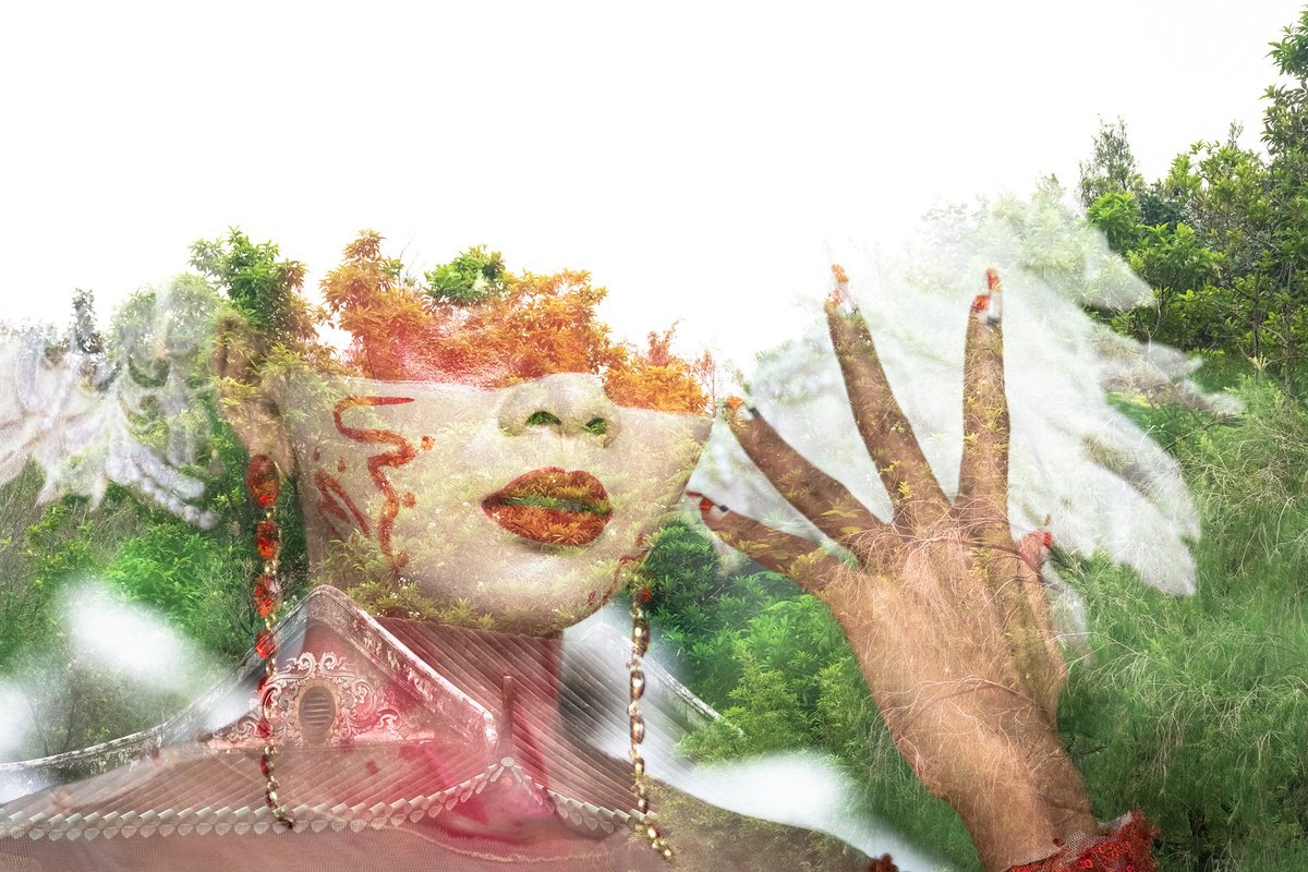 Surrealistic Portrait Photograph By Sergio Capuzzimati, 24 X 16", The Dance Of Elements, Original Artwork