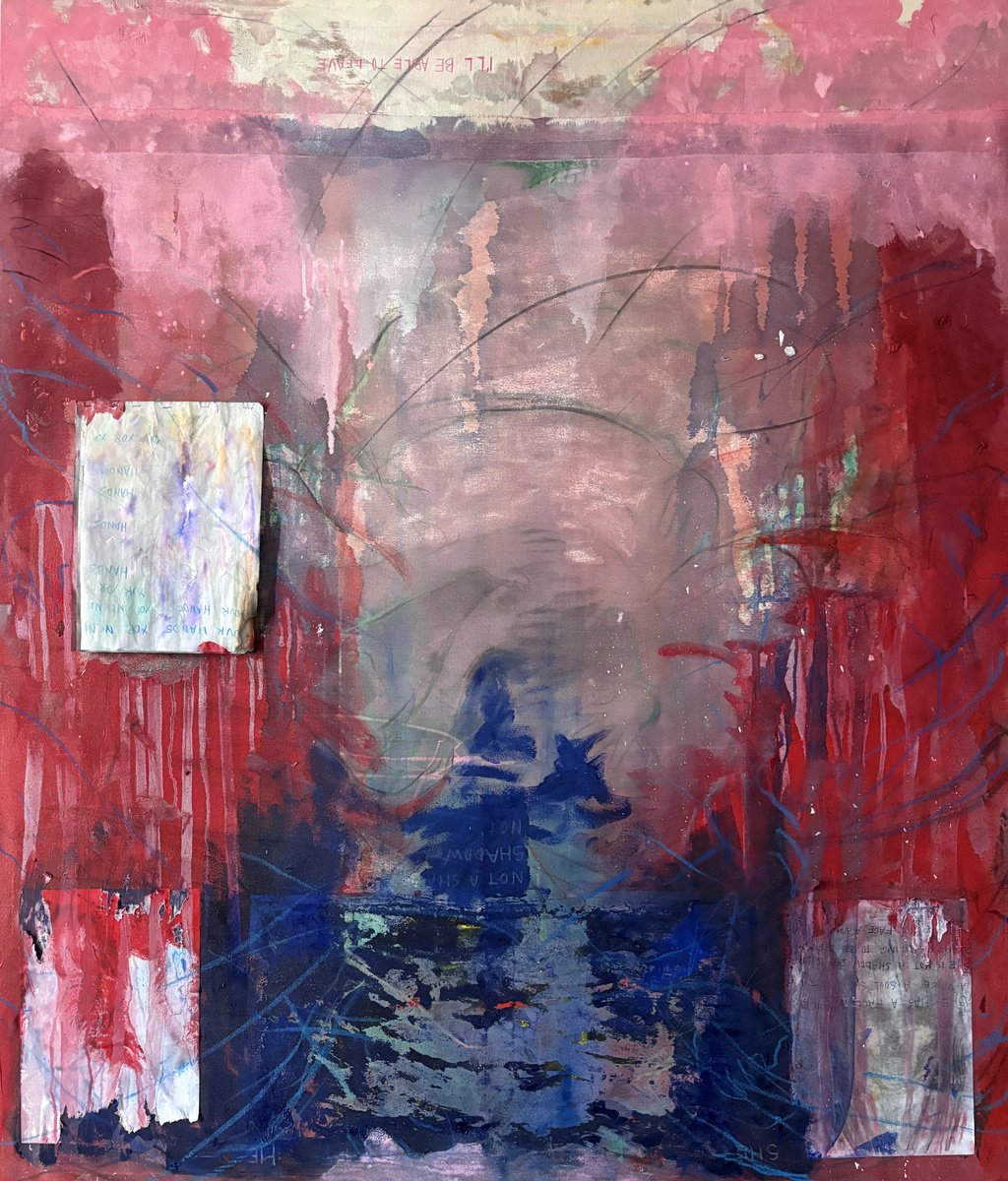 Abstract Painting By Gela Mikava, 47 X 55, Not A Shadow, Original Artwork