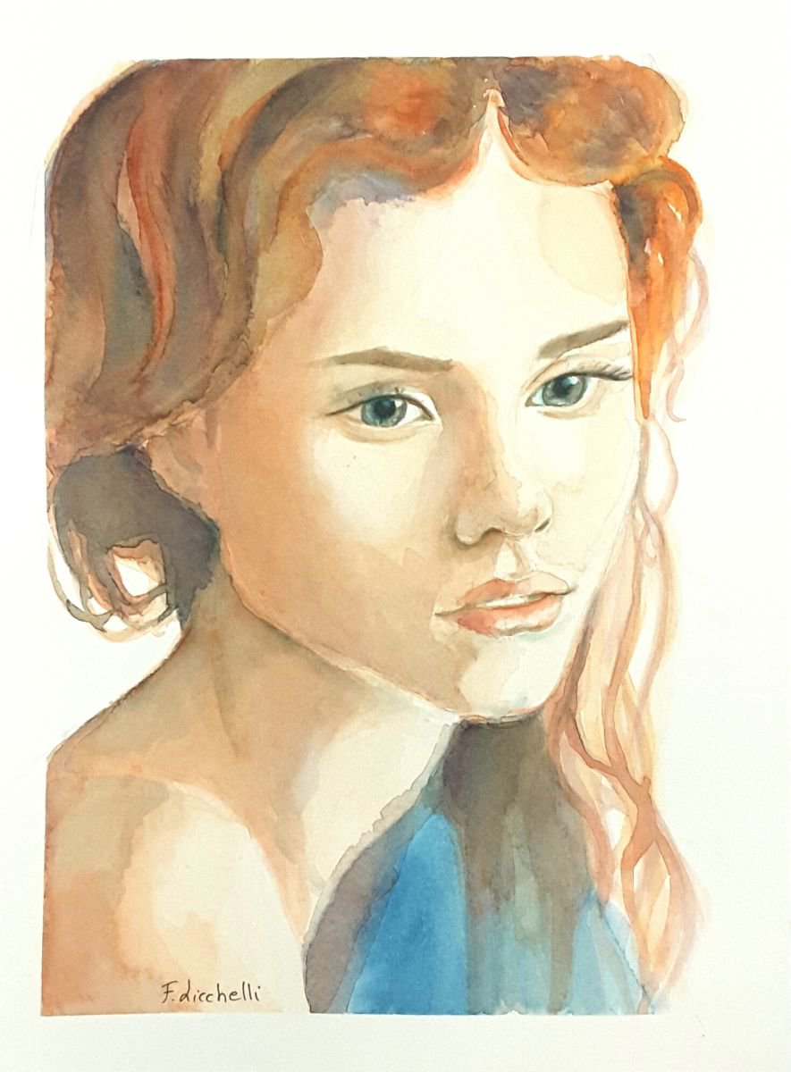 Red hair girl by Francesca Licchelli
