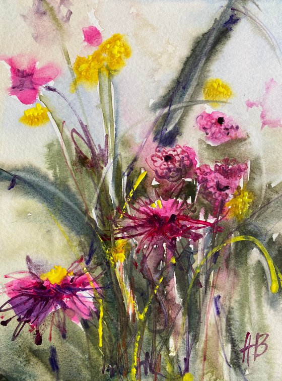 Chrysanthemum 2 - watercolor sketch