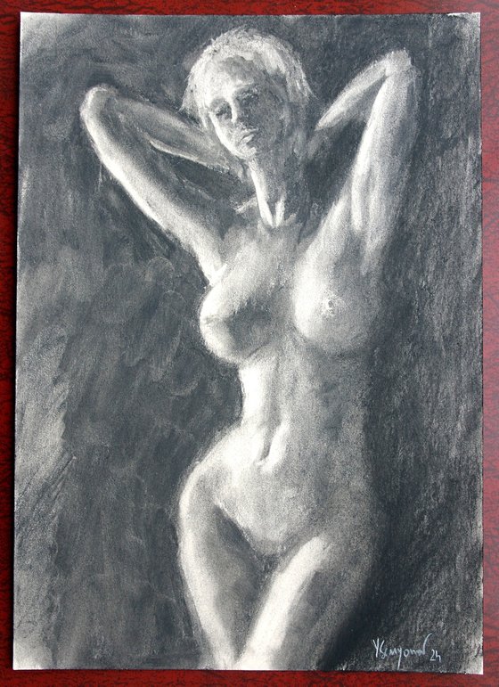 Female Figure 48 Charcoal Sketch