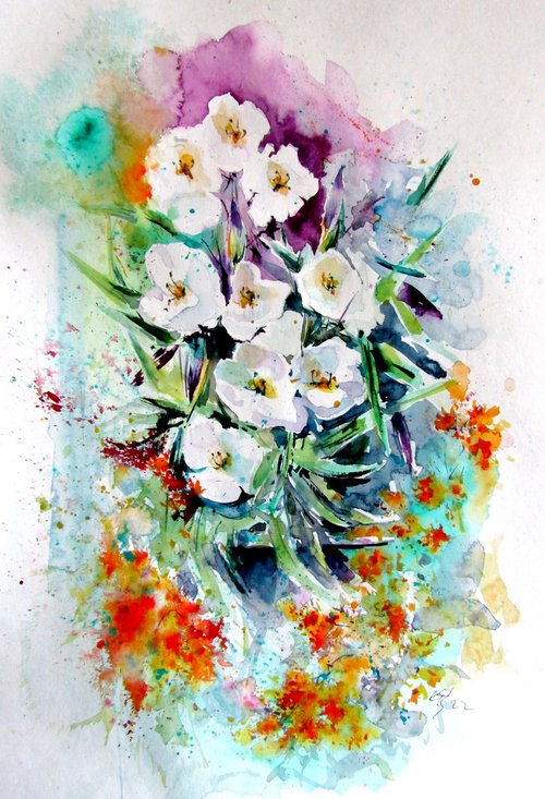 White florals by Kovács Anna Brigitta