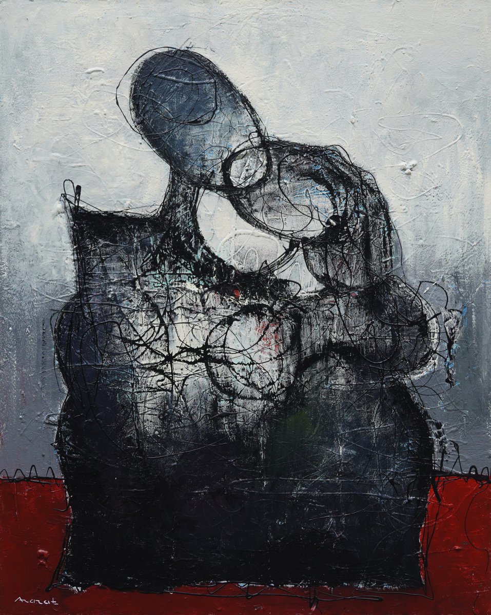 Abstract - family(100x90cm, oil painting) by Ararat Aleksanyan