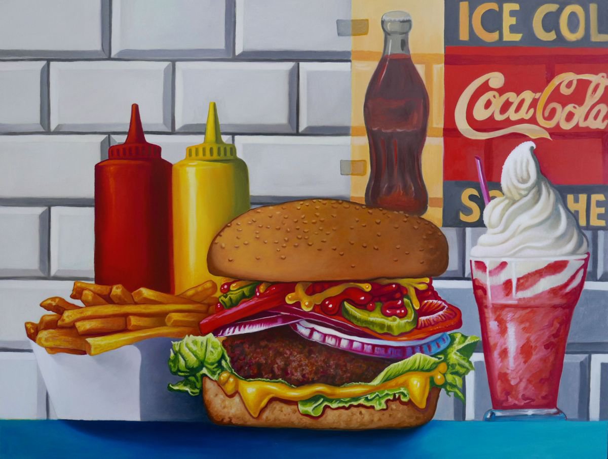 Junk food still life by Philippe Olivier