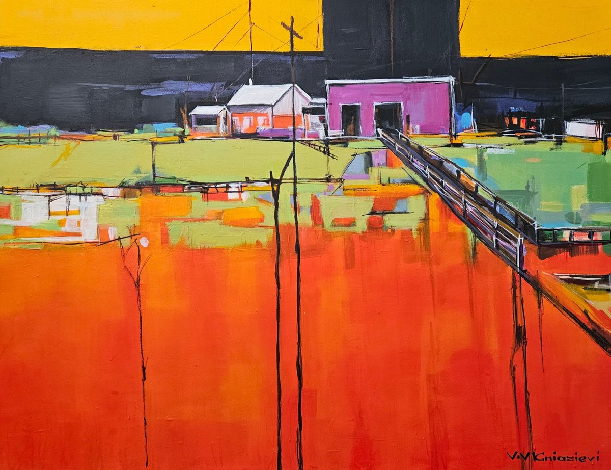  Old Houses On The Farm By V+V Kniazievi, 35 X 28, Artwork For Sale On Artfinder
