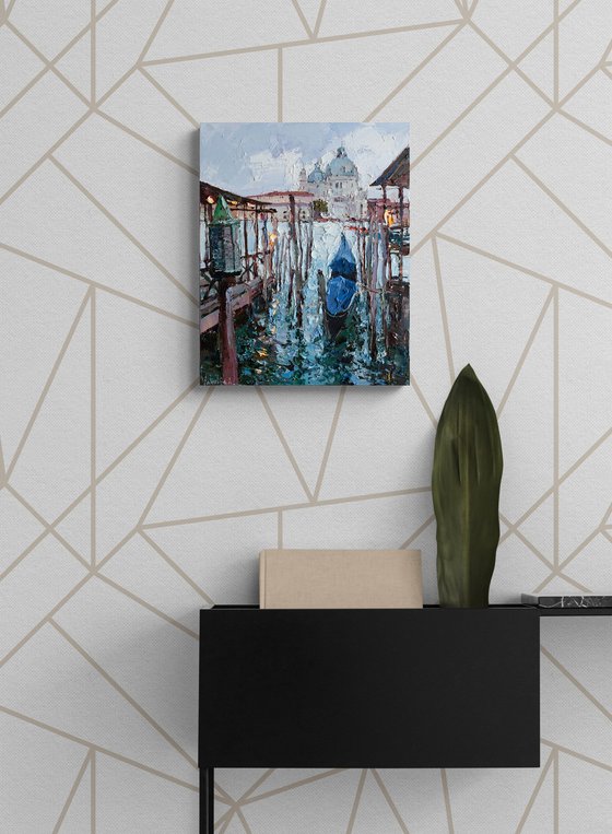 Gondola in Venice painting