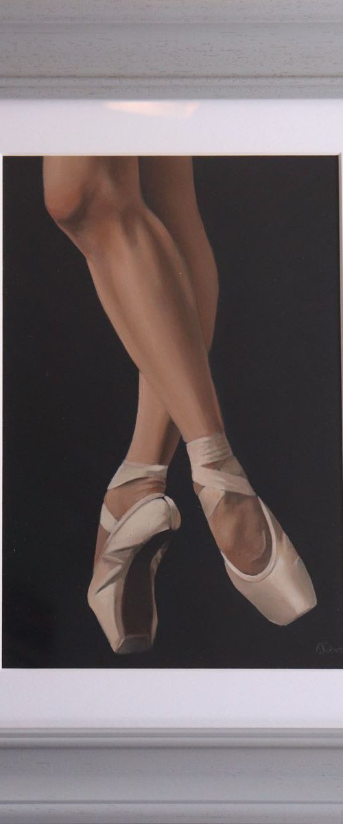 Ballet Shoes, Figurative Oil Painting by Alex Jabore