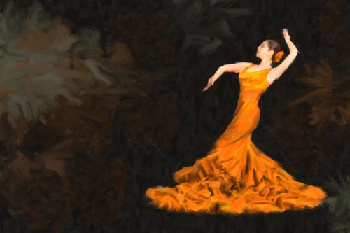 Flamenco dancer by Peter Moderdovsky