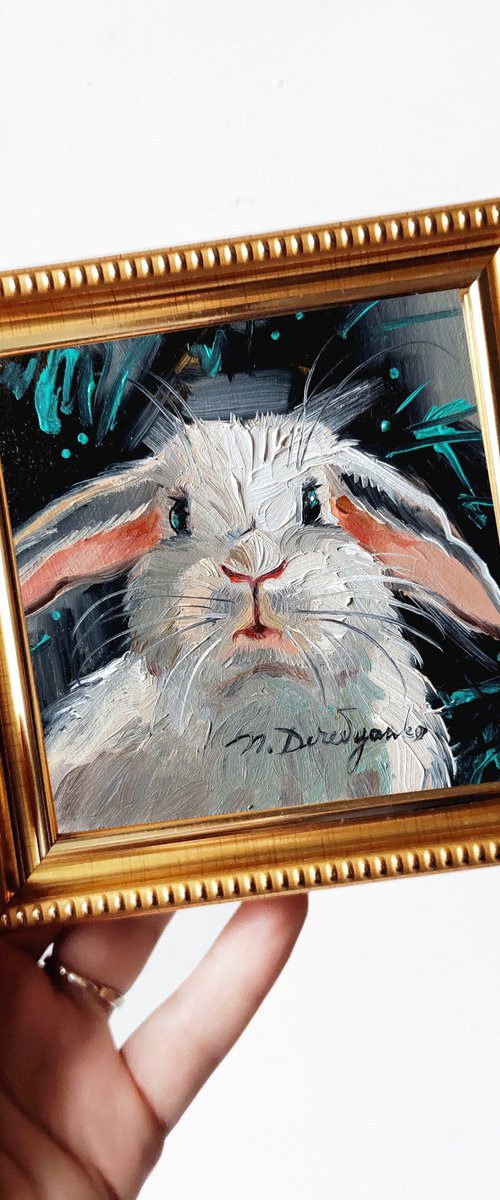 Cute rabbit by Nataly Derevyanko