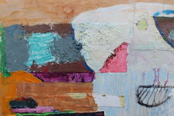 Composition with a white center