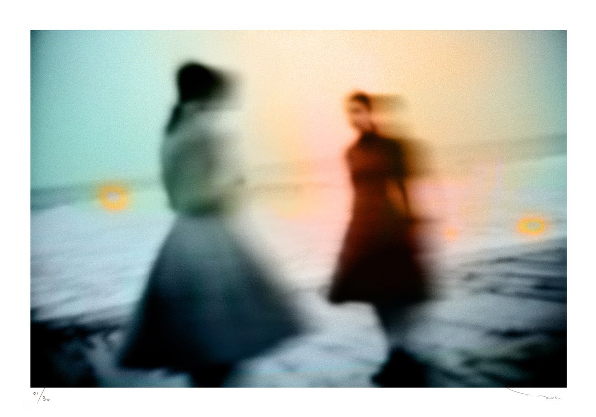 Impressionistic Landscape Giclee Print By Tehos, 23 X 17", Tehos - End Of Summer By The Sea - 205, Original Artwork