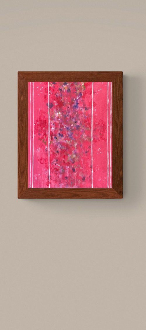 Abstract Flowers in Pink by Gela MIKAVA