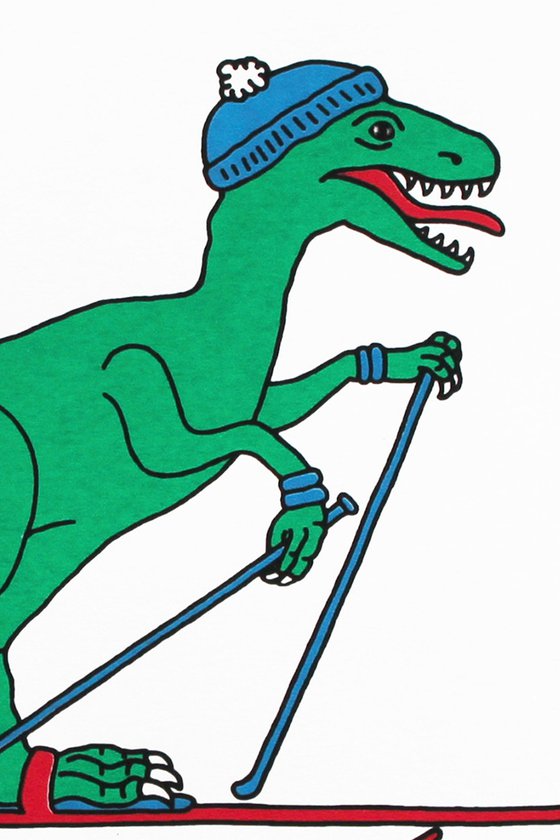 Velociraptor skier