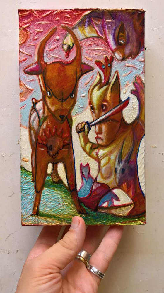 - THE HUNTERS - ( 24 x 14 x 5 cm )