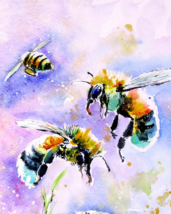 Bees and flowers III